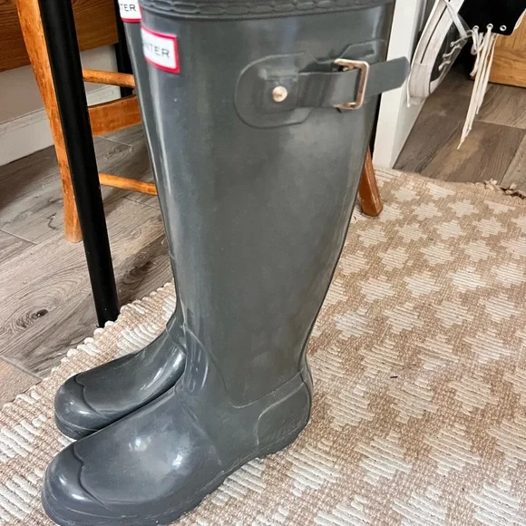 Hunter Charcoal Tall Rain Boots